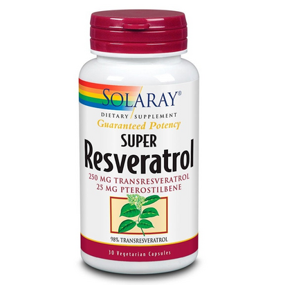 Solaray Super Resveratrol 250Mg 30 Cápsulas Vegetais